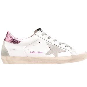 GOLDEN GOOSE SUPER STAR White Ice Pink Sneakers 38